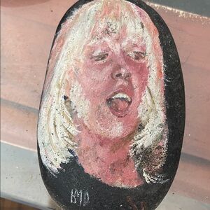 Hand-Painted Portrait Rock